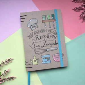 Sketchbook Caderno de Receitas A5 Devaneios – Nome Personalizável
