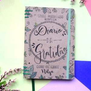 Sketchbook Diário da Gratidão A5 Devaneios – Nome Personalizável